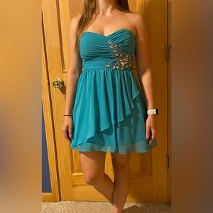 Teal Cocktail/Homecoming Dress